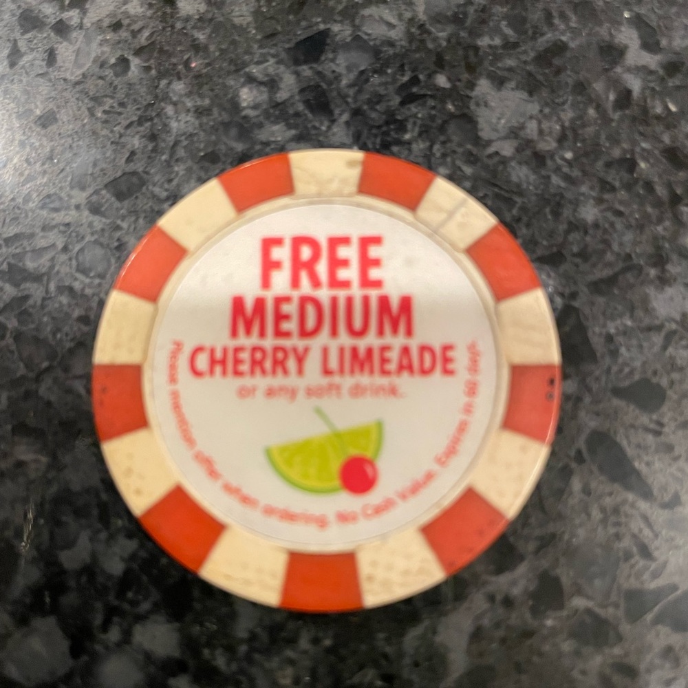 Vintage Sonic cherry limeade token